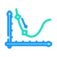gradient descent arrow machine learning color icon illustration vector