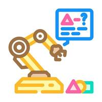 reinforcement machine learning color icon illustration vector