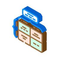 confusion matrix machine learning isometric icon illustration vector