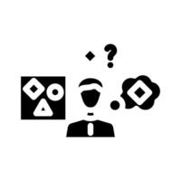 supervised machine learning glyph icon illustration vector