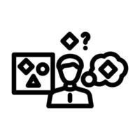 supervised machine learning line icon illustration vector