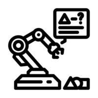 reinforcement machine learning line icon illustration vector