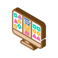 unsupervised machine learning isometric icon illustration vector