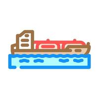 liquefied petroleum gas carrier color icon illustration vector