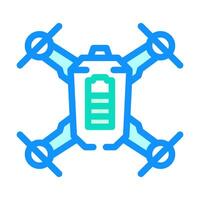 battery indicator aerial vehicle color icon illustration vector