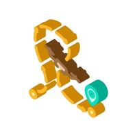 flight path arrow unmanned aerial vehicle isometric icon illustration vector