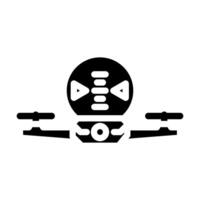 altitude meter unmanned aerial vehicle glyph icon illustration vector