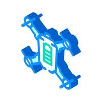 battery indicator aerial vehicle isometric icon illustration vector