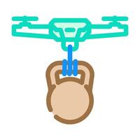 payload attachment unmanned aerial vehicle color icon illustration vector
