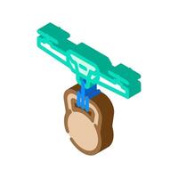 payload attachment unmanned aerial vehicle isometric icon illustration vector