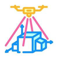 3d mapping tool aerial vehicle color icon illustration vector