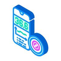 temperature sensor wearable isometric icon illustration vector