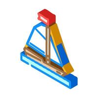 sloop ancient ship isometric icon illustration vector
