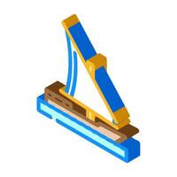 felucca ancient ship isometric icon illustration vector