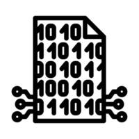 smart contract decentralized application line icon illustration vector