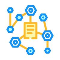 network decentralized application color icon illustration vector