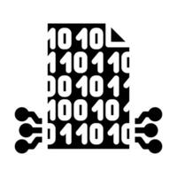 smart contract decentralized application glyph icon illustration vector