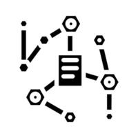network decentralized application glyph icon illustration vector