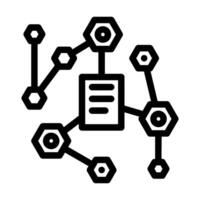 network decentralized application line icon illustration vector
