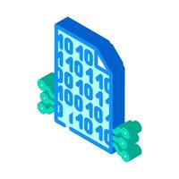 smart contract decentralized application isometric icon illustration vector
