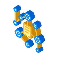 network decentralized application isometric icon illustration vector