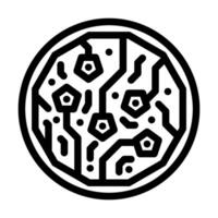 crypto token decentralized application line icon illustration vector