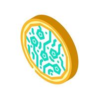 crypto token decentralized application isometric icon illustration vector