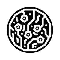 crypto token decentralized application glyph icon illustration vector