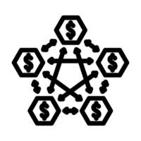 decentralized finance application line icon illustration vector