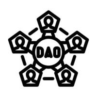 dao decentralized autonomous organization line icon illustration vector