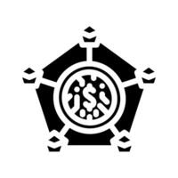 distributed ledger decentralized application glyph icon illustration vector