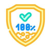 secure transaction shield decentralized application color icon illustration vector