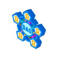 dao decentralized autonomous organization isometric icon illustration vector