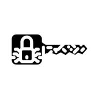 private key decentralized application glyph icon illustration vector