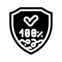 secure transaction shield decentralized application glyph icon illustration vector