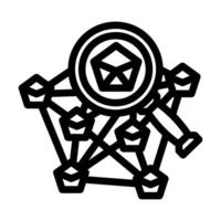 blockchain explorer decentralized application line icon illustration vector
