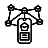 decentralized app line icon illustration vector