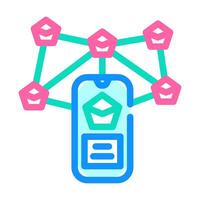 decentralized app color icon illustration vector