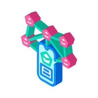 decentralized app isometric icon illustration vector