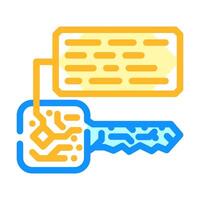 wallet seed phrase decentralized application color icon illustration vector