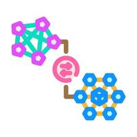 cross chain compatibility decentralized application color icon illustration vector