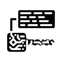 wallet seed phrase decentralized application glyph icon illustration vector