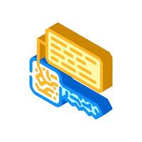 wallet seed phrase decentralized application isometric icon illustration vector