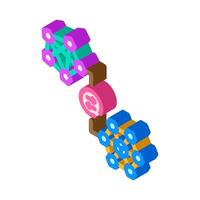 cross chain compatibility decentralized application isometric icon illustration vector