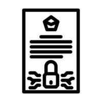 immutable record decentralized application line icon illustration vector