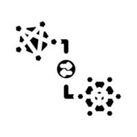 cross chain compatibility decentralized application glyph icon illustration vector