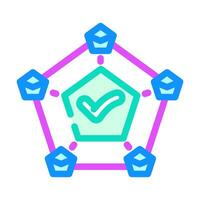 node validator decentralized application color icon illustration vector