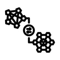 cross chain compatibility decentralized application line icon illustration vector