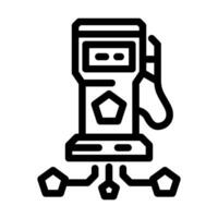 gas fee decentralized application line icon illustration vector