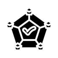 node validator decentralized application glyph icon illustration vector